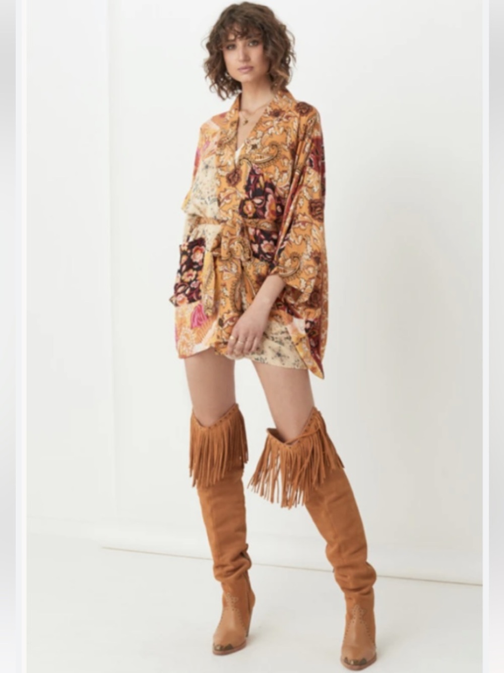 Spell Renew Patchwork Robe Amber - Picture 11 of 11